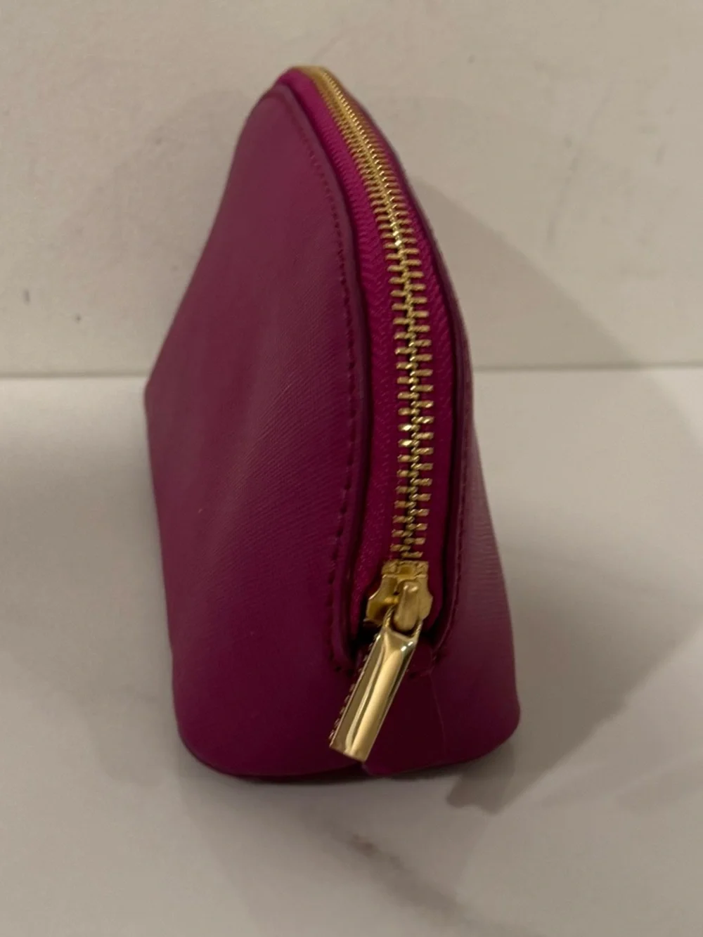 Tory Burch Pink Cosmetic Pouch with Gold Logo